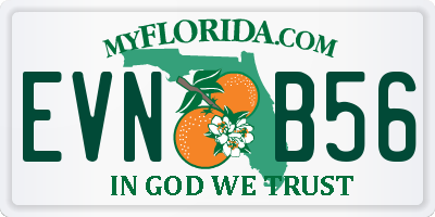 FL license plate EVNB56