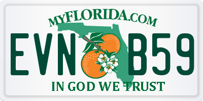 FL license plate EVNB59