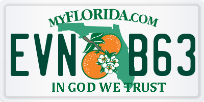FL license plate EVNB63