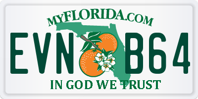 FL license plate EVNB64