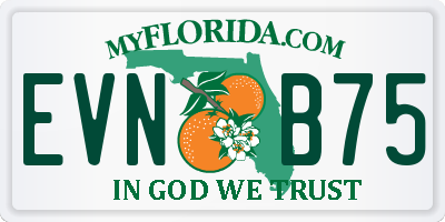 FL license plate EVNB75