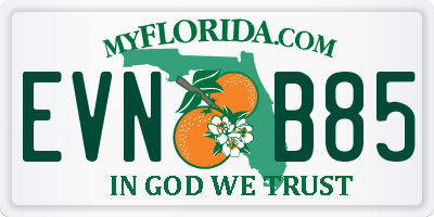 FL license plate EVNB85