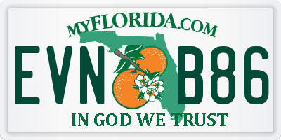 FL license plate EVNB86