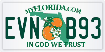 FL license plate EVNB93