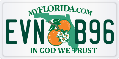 FL license plate EVNB96
