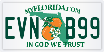 FL license plate EVNB99