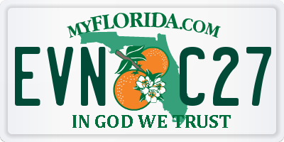 FL license plate EVNC27