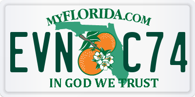 FL license plate EVNC74