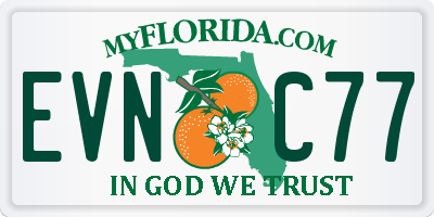 FL license plate EVNC77