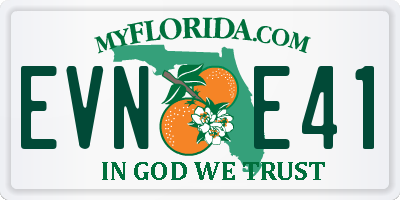 FL license plate EVNE41