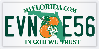 FL license plate EVNE56