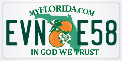 FL license plate EVNE58