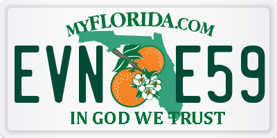 FL license plate EVNE59