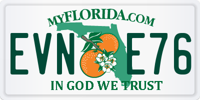 FL license plate EVNE76