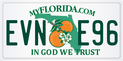 FL license plate EVNE96