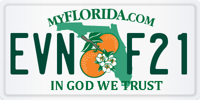 FL license plate EVNF21