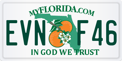 FL license plate EVNF46