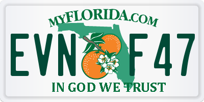 FL license plate EVNF47