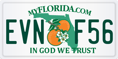 FL license plate EVNF56