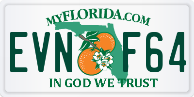 FL license plate EVNF64