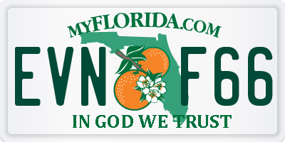 FL license plate EVNF66
