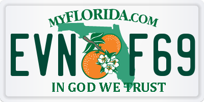 FL license plate EVNF69