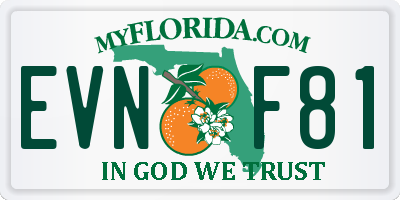 FL license plate EVNF81