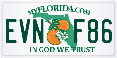 FL license plate EVNF86