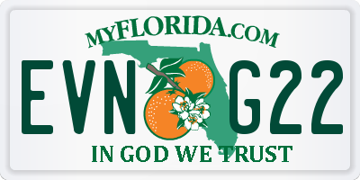 FL license plate EVNG22