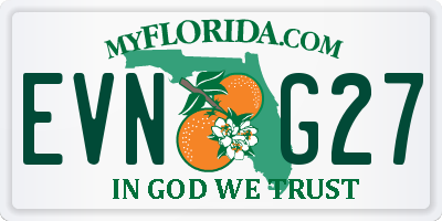 FL license plate EVNG27