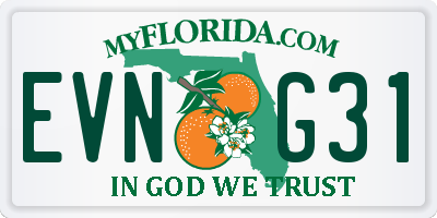 FL license plate EVNG31