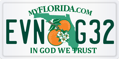 FL license plate EVNG32