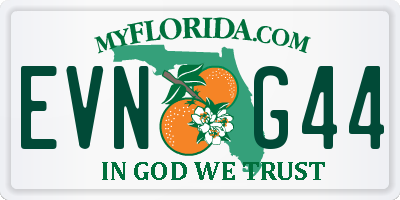 FL license plate EVNG44