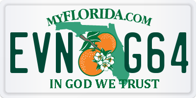 FL license plate EVNG64