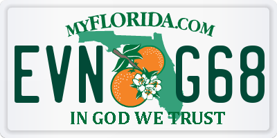 FL license plate EVNG68