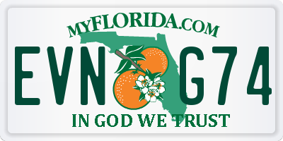 FL license plate EVNG74