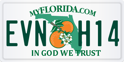 FL license plate EVNH14