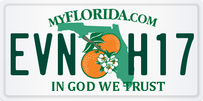 FL license plate EVNH17
