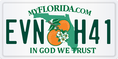 FL license plate EVNH41