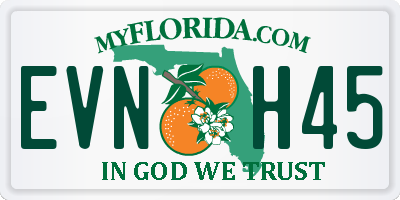 FL license plate EVNH45