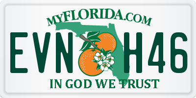 FL license plate EVNH46