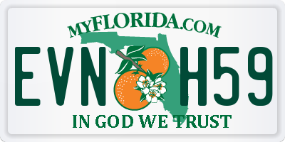 FL license plate EVNH59