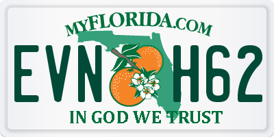 FL license plate EVNH62