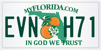 FL license plate EVNH71
