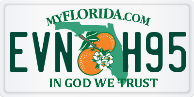FL license plate EVNH95