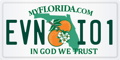 FL license plate EVNI01