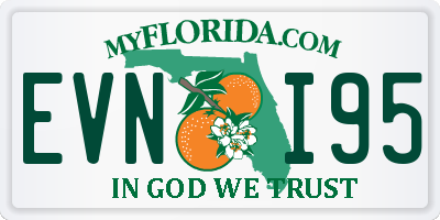 FL license plate EVNI95