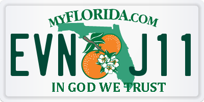 FL license plate EVNJ11