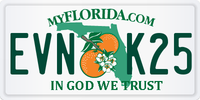 FL license plate EVNK25