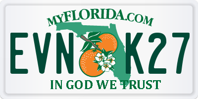 FL license plate EVNK27